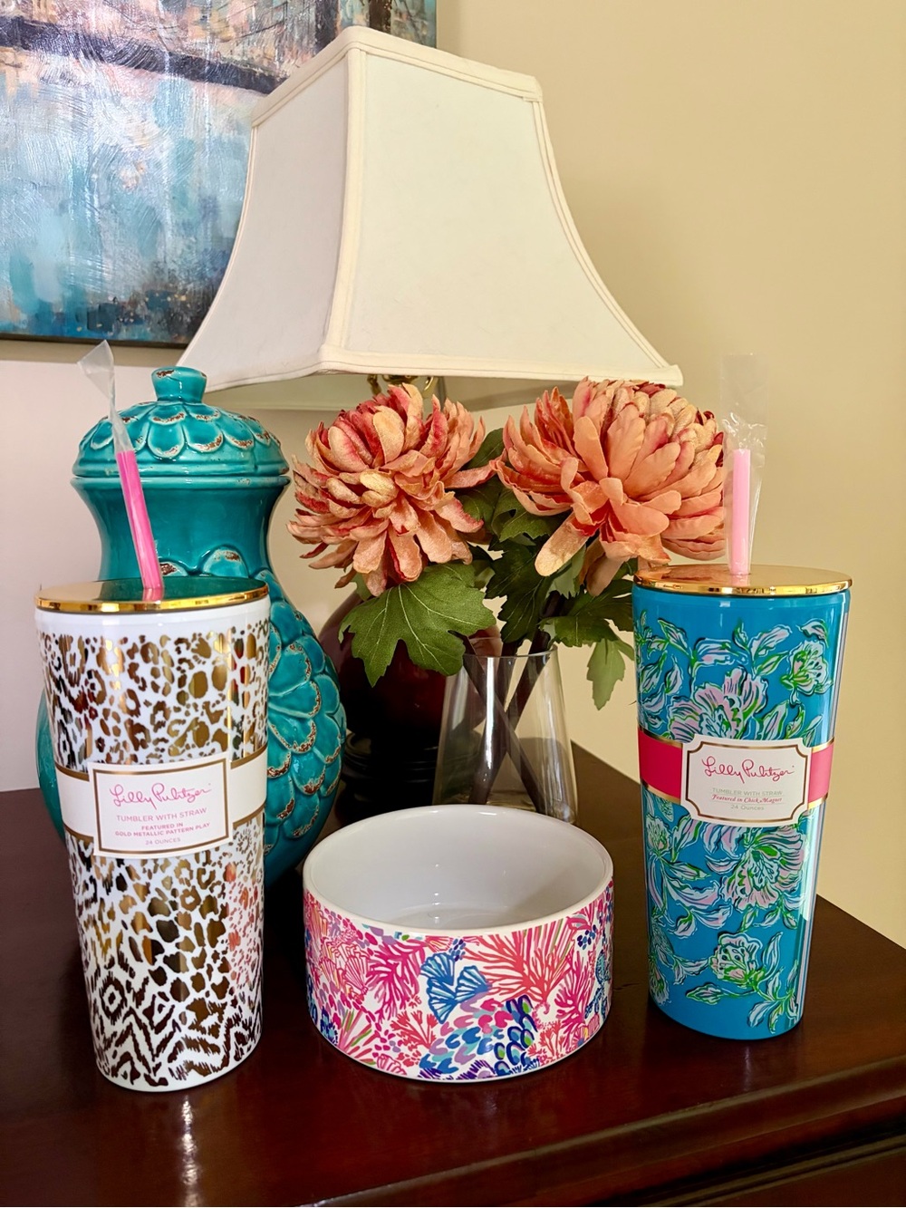 NWT Lilly Pulitzer Tumbler or Pet Bowl choose one